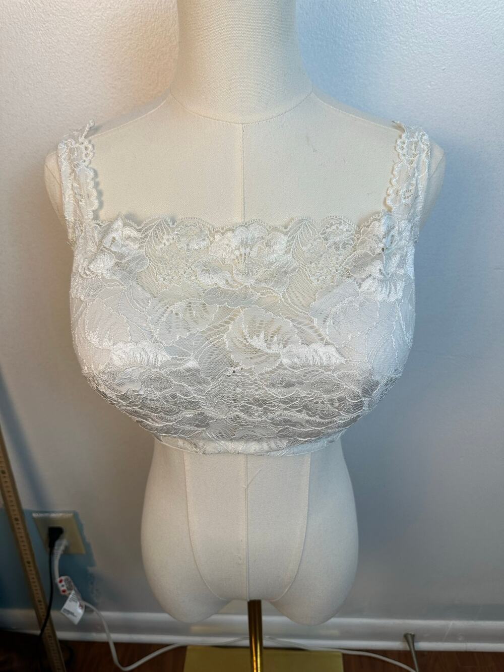 Soma Cami Lace Bra full-coverage bralette wide lace Modesty panel 36DDD